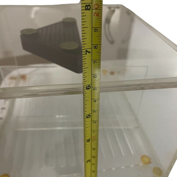 VTG Clear Acrylic Cigar Humidor 10x9x6 Professional Humidifer Tobacco Divider - Picture 9 of 9